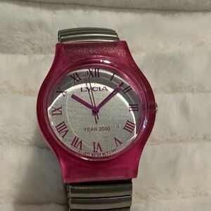 Orologio LYCIA Year 2000 Unisex Quartz Wristwatch NOS Vintage Use.